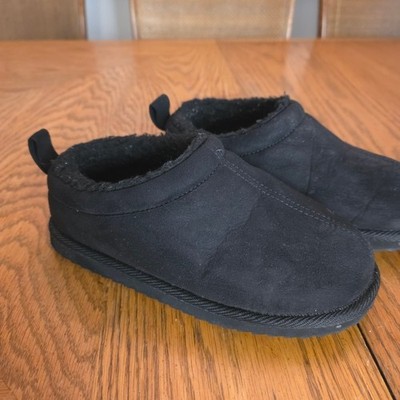 Kids Black Cozy Slip-On Shoes