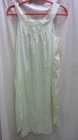 VINTAGE BARBIZON SLEEVELESS NIGHTGOWN LACEEMBROIDERY PALE GREEN SHEER SMALL