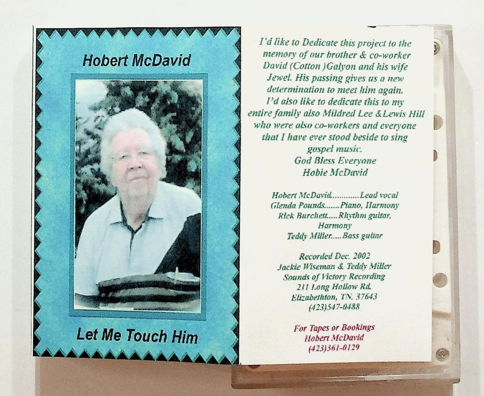 Hobert McDavid Let Me Touch Him Gospel Cassette Tape Sounds of Victory 2002 Foto 3 de 3