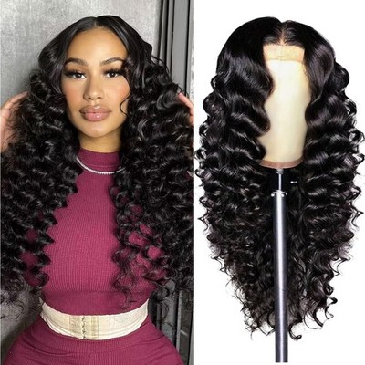 Lace Front Wig Human Hair Deep Wave 13x4 HD 30 Inch Glueless PYY Wigs Frontal