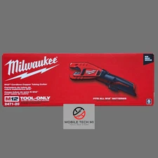 Milwaukee M12 Cordless Copper Tubing Pipe Cutter 3/8" - 1"  New in Box 2471-20