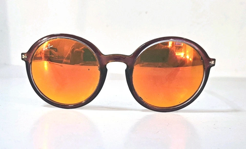 Ray-ban RB 4222 6167/Q Sunglasses Red Mirrored Unisex Made In Italy - Image 4 of 4