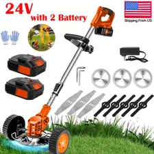 Cordless Electric Lawn Mower 3 Blades Yard Weeder/Cordless Lawn Mower 2 Battery