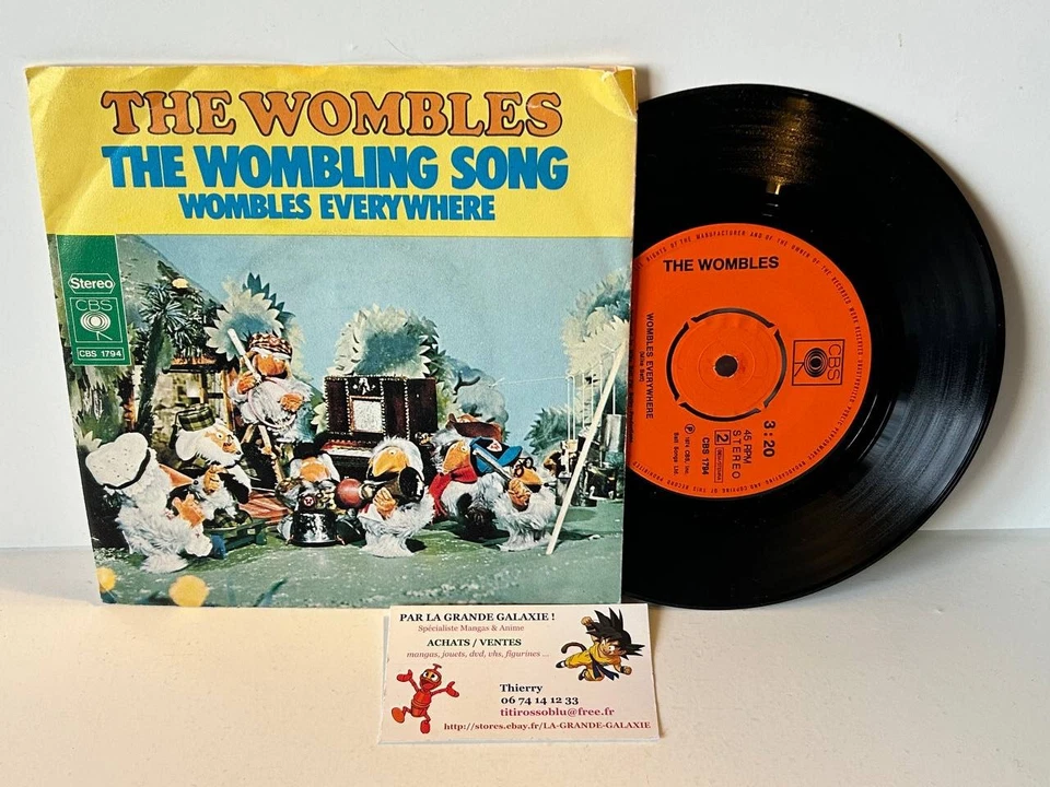 45T BO The Wombles The Wombling Song Everywhere SP Vinyle CBS UK 1974 TBE - Photo 1/2