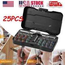 25PCS Magnetic Screwdriver Head Set PC Phone Electronics Repair Tool Kit