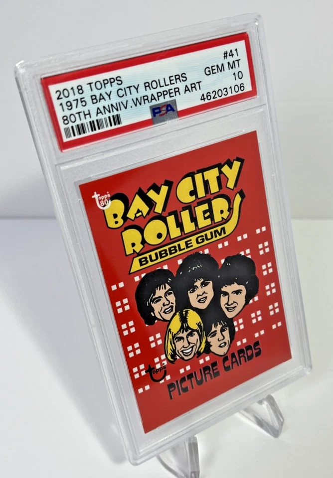 2018 Topps 80th Anniversary 1975 Bay City Rollers #41 PSA 10 Gem Mint - Image 3 of 4