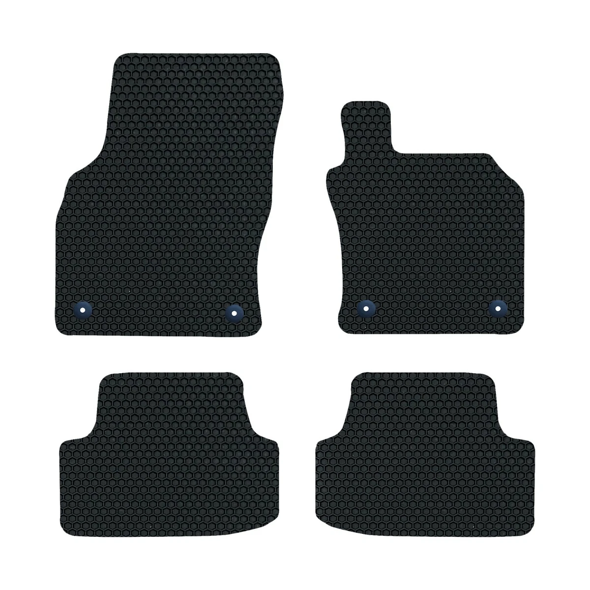 VW Golf MK7 2013 2019 GENUINE LUXURY Tailored Rubber Car Mats Black Floor Set