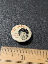 Vintage Beatles Booster 1964 Pinback Green Duck Button Ringo Rings Starr