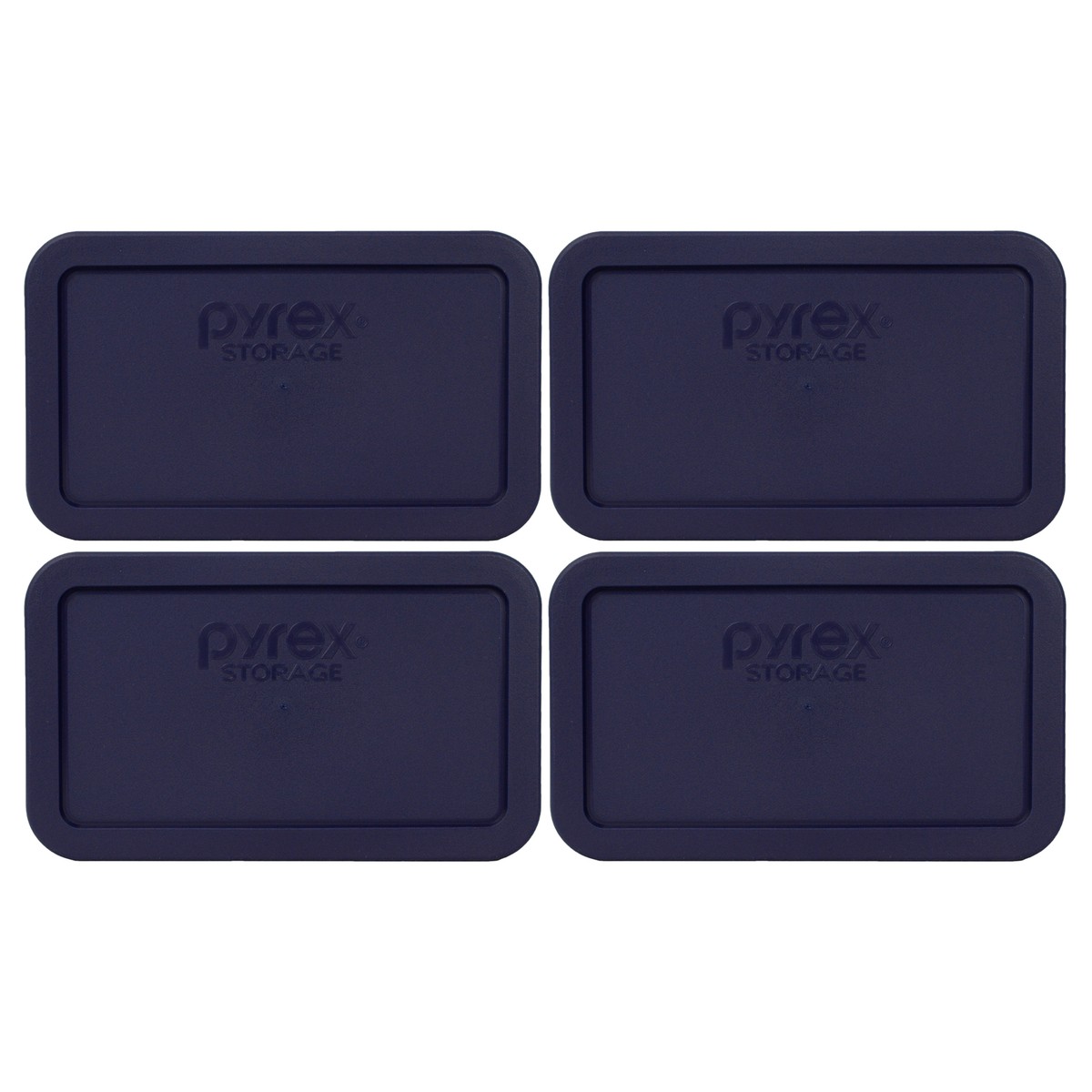 Pyrex 7214-PC Rectangle Cup Storage Lid Cover Blue 4PK for