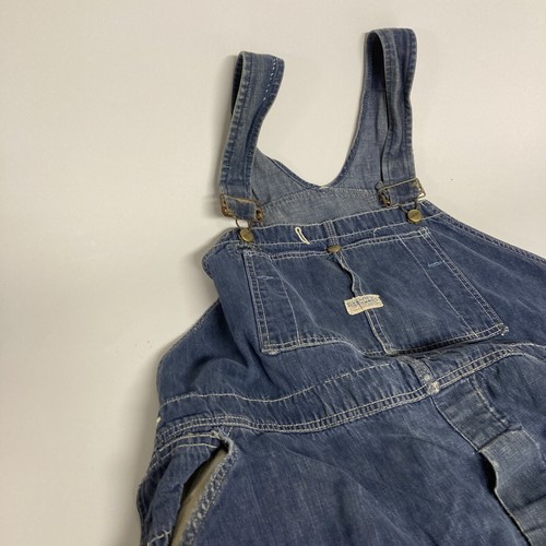 Vintage 40s-50s Hercules Sears Roebuck Denim Bib Jeans Overalls Union Made USA - Picture 4 of 21