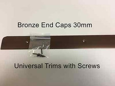 Kitchen Worktop Edging Trim BRONZE END CAP 30mm with screws. BARGAIN OFFER