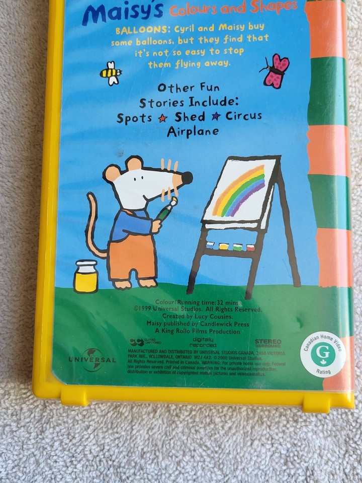 Maisy Maisy's Colors & Shapes [VHS] 2000 TESTED GUC SEE PICTURES