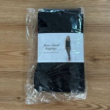 Fleece Lined Leggings Womens One Size Fits All Black New Warm Comfy Soft Cozy
