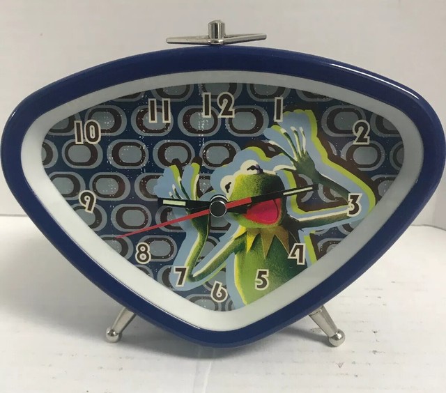 Kermit the Frog Battery Operated Alarm Clock 2006 Desk Muppets Blue eBay