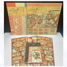 Graphic 45 IMAGINE Collection 12x12 Paper Cardstock Die Cuts Kit