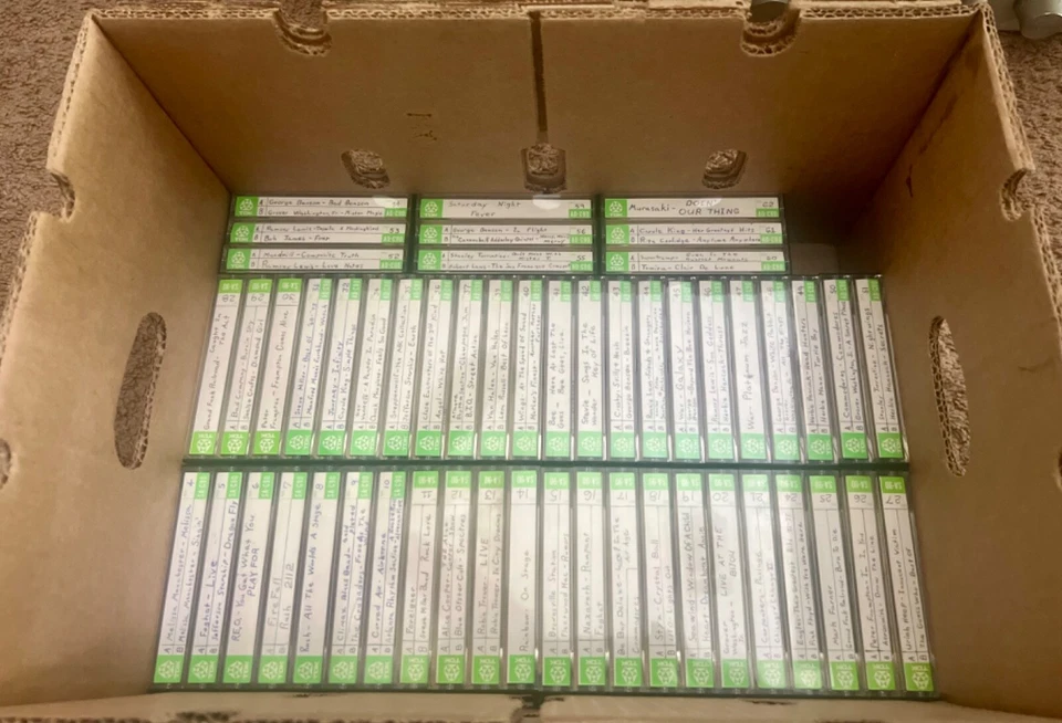 VTG Lot Of 101 Cassette Tapes 60s/70s ELO Rush Journey Eagles Rock Soul Folk Etc - Image 2 of 4