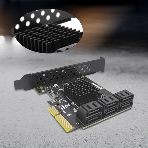 PCI-E To 6 Ports SATA 3.0 Controller Expansion Card Adapter 6Gbps For PC d cUqs - Photo 8/10