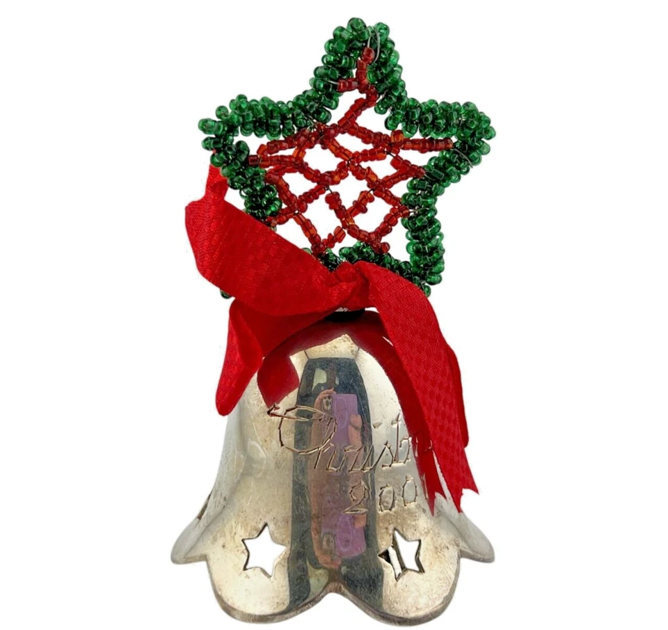 5 International Silver Co. Handmade Silver-Plated Holiday Bells 1996-99, 2001 - Image 3 of 4