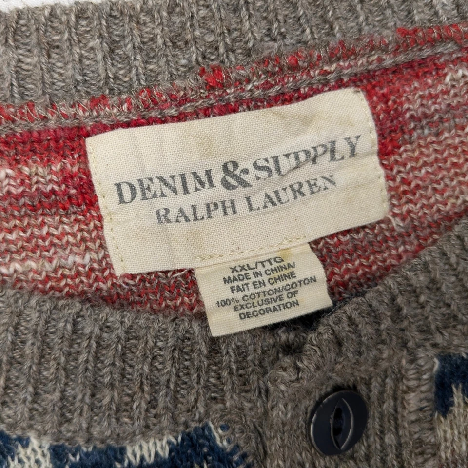 Denim & Supply Ralph Lauren Sweater Men's Size XXL Southwestern Pattern - Image 3 of 4