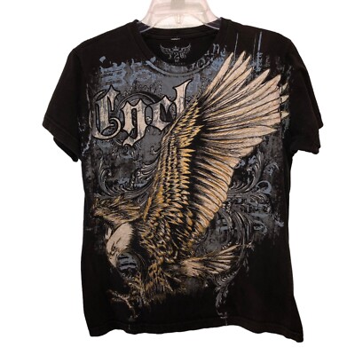 Tシャツ・カットソー EiDER EIDER x RAYVOLT Men's ICE SYMBOL TEEBlack DMM25290Z1 T26 Mens Medium Black Eagles Raised Letter Graphic Tee T