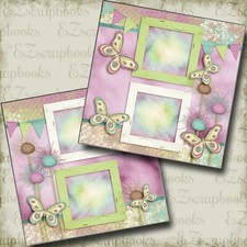 Love Spring - 2 Premade Scrapbook Pages - EZ Layout 3896
