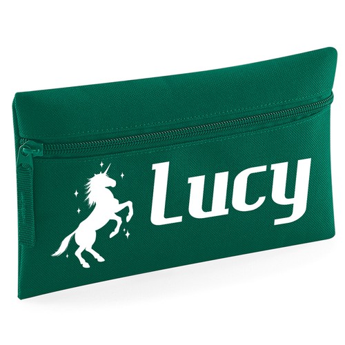 Personalised Child's Pencil Case Kids Unicorn Believe Girls Gift School Name - Picture 7 of 8