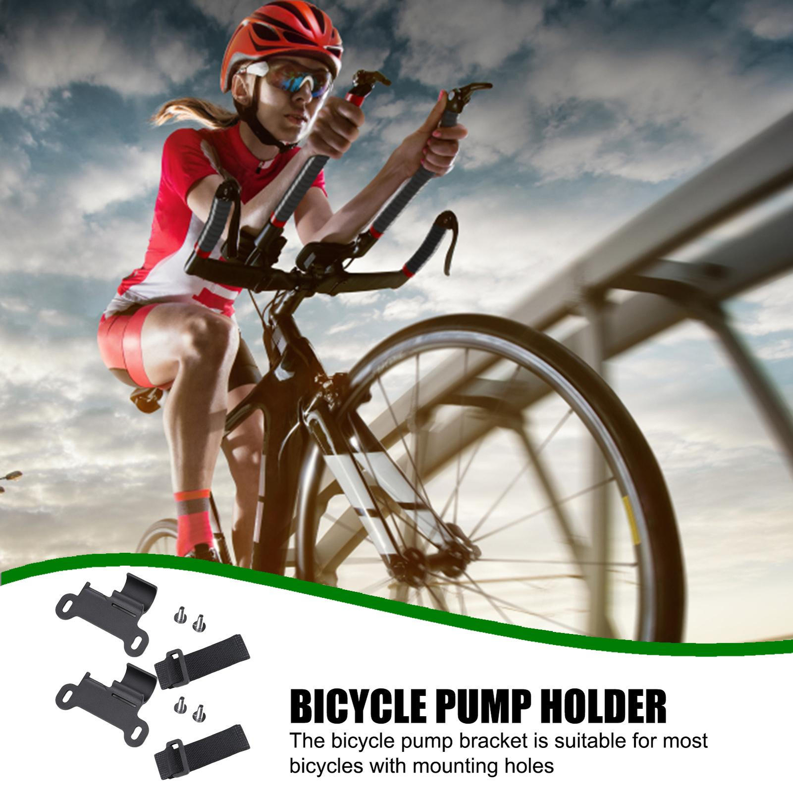 2PCS Bicycle Pump Holder Portable Pump Retaining ClipsBike Inflator