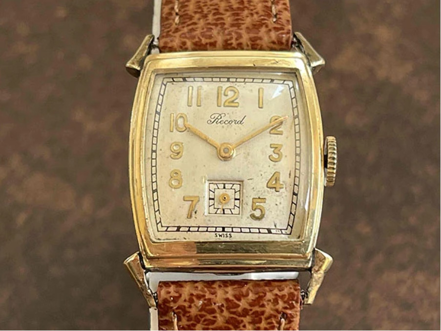 RECORD Rectangular Small Second 1950 22mmx26mm 17… - image 1