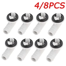 Plastic Connector Elbow Fitting Rubber Ring Air Conditioner AC Drain Hose 4/8pcs