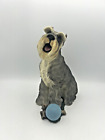 1996 Living Stone Schnauzer Figurine Sculpture 9" Tall