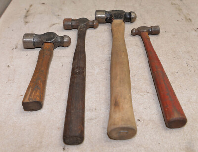 4 vintage hammers 3 Stanley 1 Plane logo Plumb 4 oz collectible tool lot