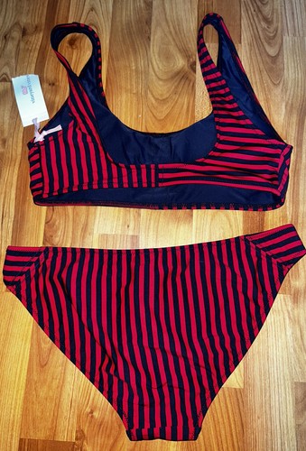 Costume da bagno bikini 2 pezzi a righe rosso/blu Vineyard Vines nuovo con etichette ~ taglia small - Foto 4 di 5