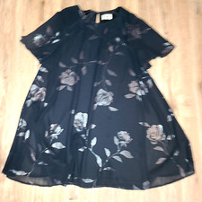 Show me Your Mumu size S Mini Flare Shift tunic Dress Oversized Chiffon floral