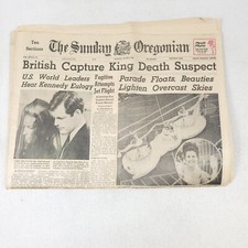 Sunday Oregonian June 9 1968 RFK and MLK Assassination Newspaper