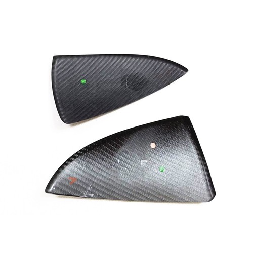 2PCS Carbon Fiber Rearview Side Mirror Cover Cap For Lexus LC500 LC500H Black - Picture 6 of 9