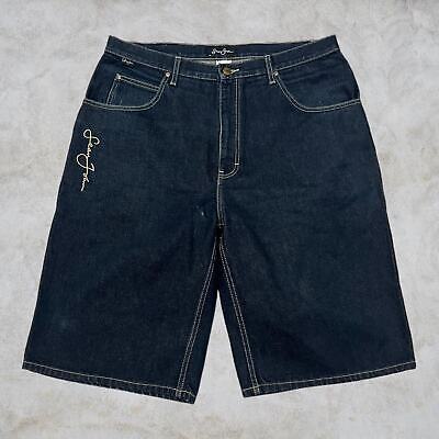 VINTAGE Y2K SEAN JOHN BAGGY BASIC DARK WASH JEAN SHORTS HIP VINTAGE Y2K SEAN JOHN BAGGY BASIC DARK WASH JEAN SHORTS HIP