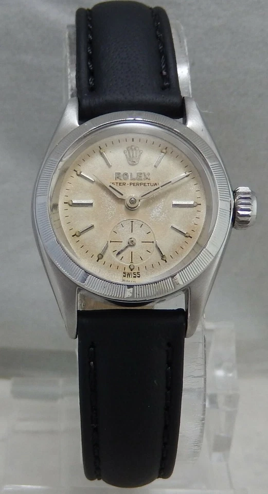 Rolex Oyster Perpetual acero inoxidable sub segundos reloj para damas bonita pátina 1959 Foto 3 de 4