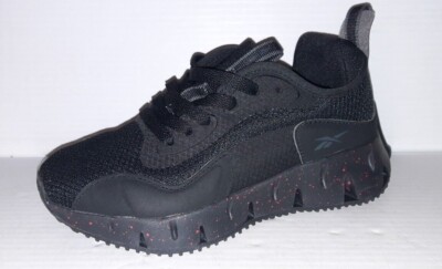 Reebok Zig Dynamica Boy's Black Red Running Shoes Sizes New