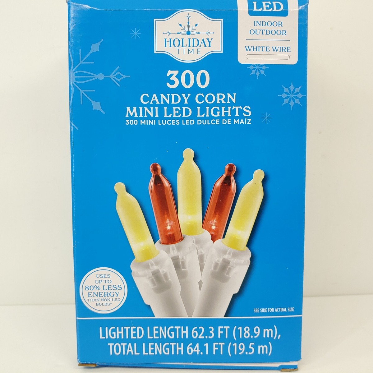 Holiday Time - 300 Candy Corn Mini LED String Lights White Wire | eBay