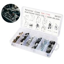 100x Metal Trim Panel Spring U Clips Set for VW Audi 4A0-867-276A Auto Fasteners