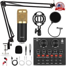 Microfono Condensador De Estudio Profesional Para PC Youtubers Podcast Nuevo