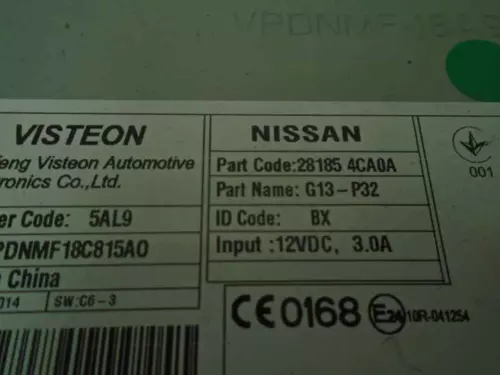281854CA0A Sistema Audio/Radio Cd para NISSAN QASHQAI (J11E) 360 2015 3425576 - Imagen 3 de 10
