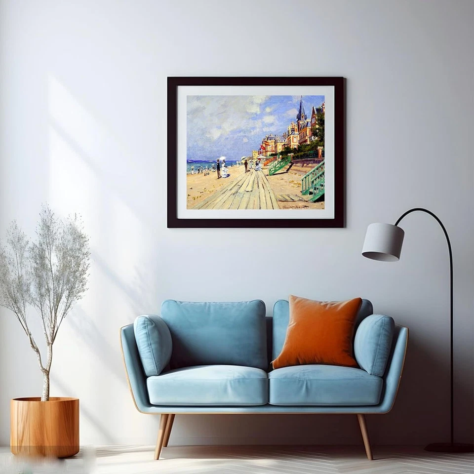 Impresiones de arte de pared de Claude Monet - Póster de la playa en Trouville - Lienzo artístico Monet Foto 4 de 4