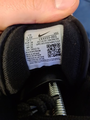 unisex NIKE AIR barrage low In Black & White, uk 5 - Picture 7 of 7