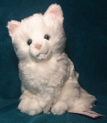 Snowball White Cat 9 Long Haired Plush By Douglas Blue Eyes