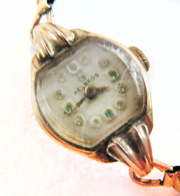 Vintage Ladies Helbros 10K RGP & Diamond 17 Jewel Watch W  display picture 1