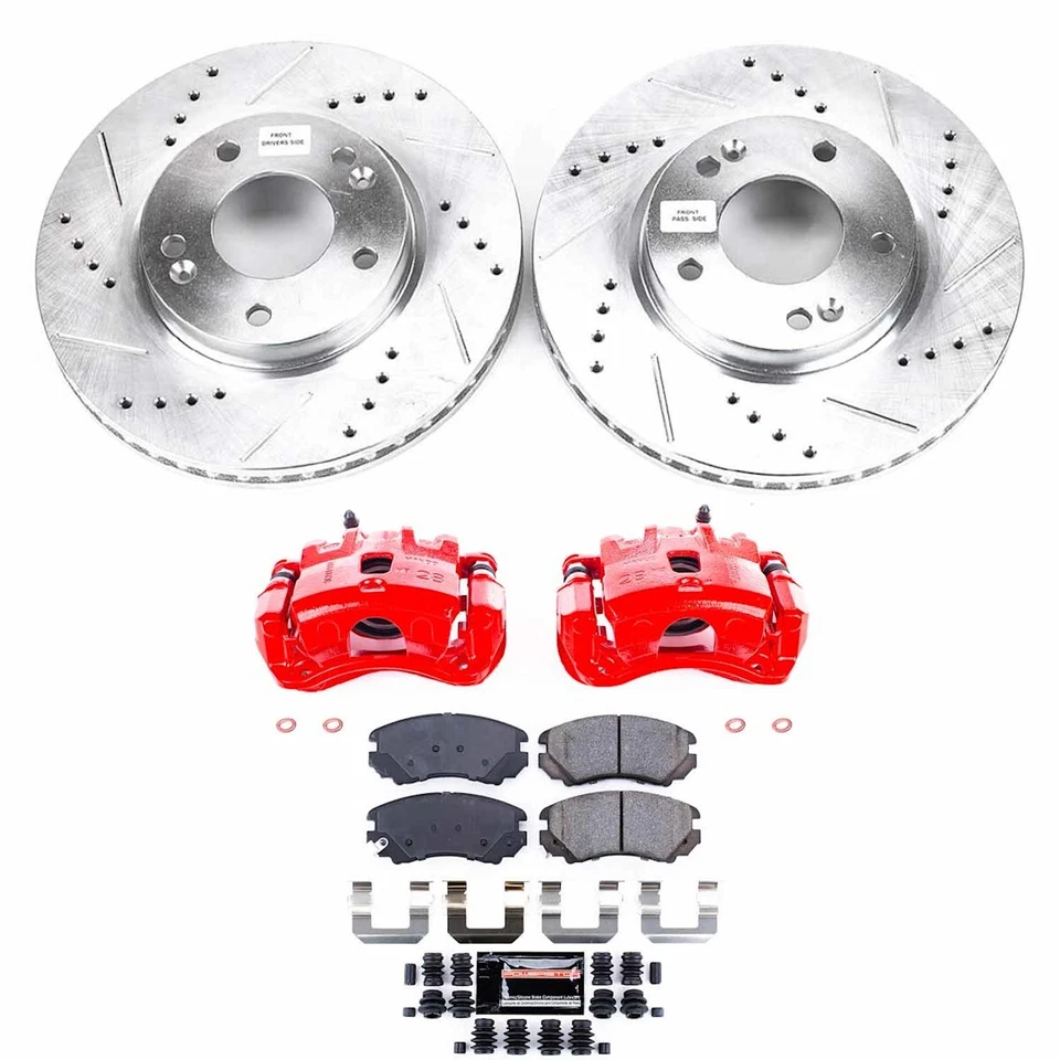 Kit de frenos KC165B Powerstop con pinzas juego de 2 ruedas delanteras para Kia Sportage Foto 4 de 4