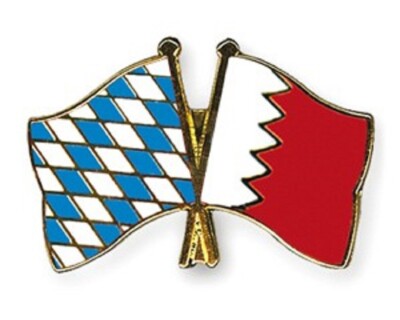 Bayern-Bahrain Freundschafts Pin - Flaggen Fahnen Ansteck-Pin