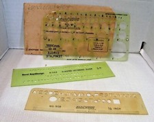 BEROL RapiDesign LETTERING Circle Templates 908 R-944 No 40 Set of 3
