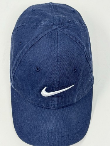 Set Of 2 Nike Adjustable Hat Cap Swoosh Baseball Kids Youth Size Navy Blue Black - Picture 13 of 19